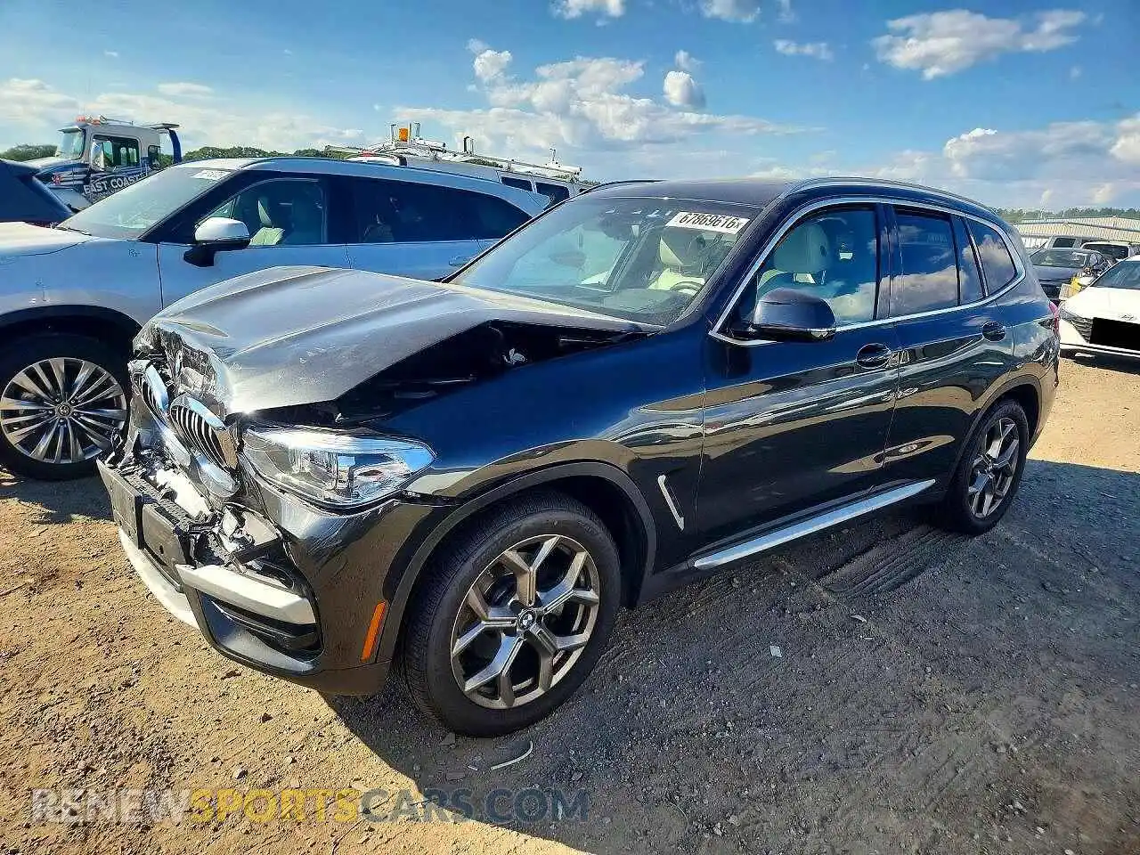 1 Photograph of a damaged car 5UXTY5C00M9D96304 BMW X3 2021