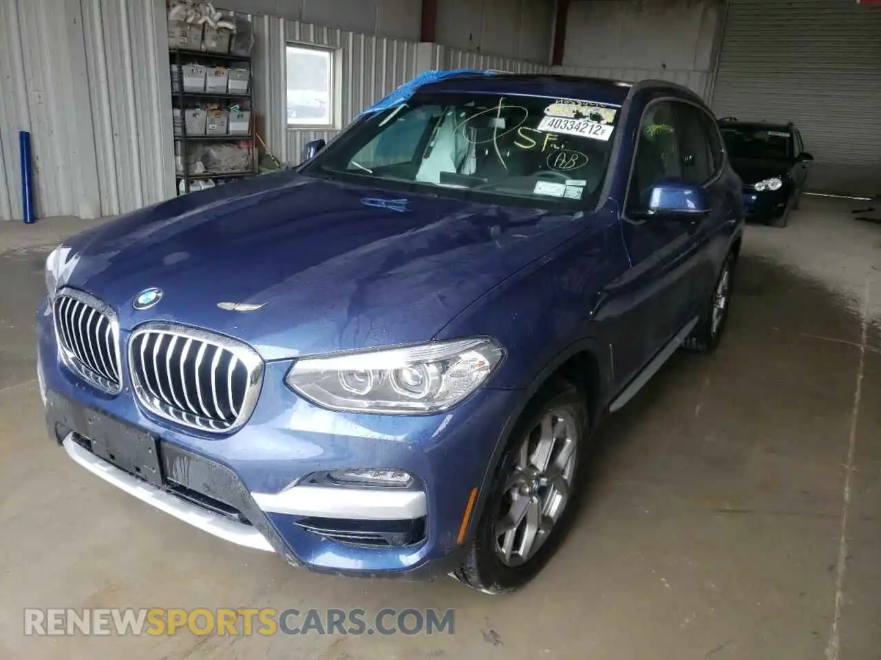 2 Photograph of a damaged car 5UXTY5C00M9E71003 BMW X3 2021