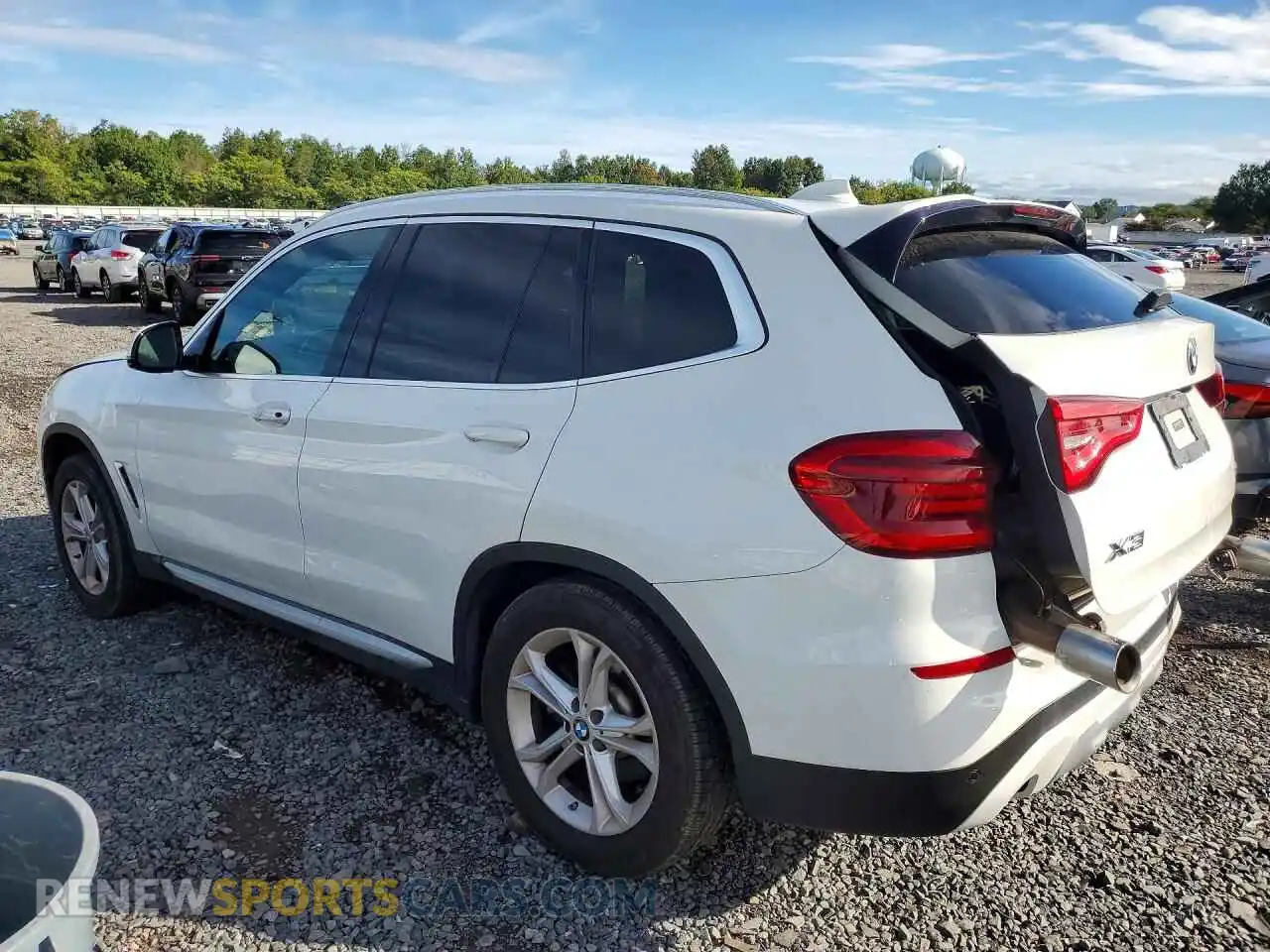 2 fotografías del automóvil dañado 5UXTY5C01M9E20819 BMW X3 2021