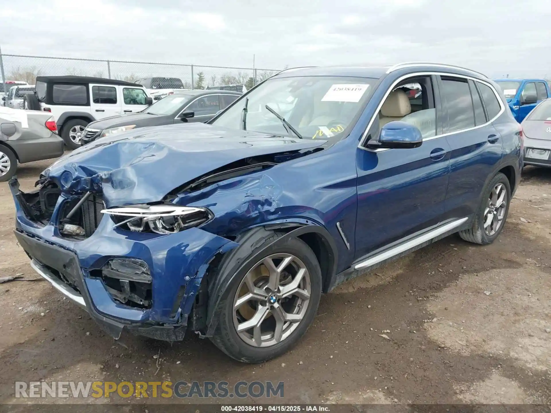 2 Фотография поврежденного автомобиля 5UXTY5C01M9E42951 BMW X3 2021