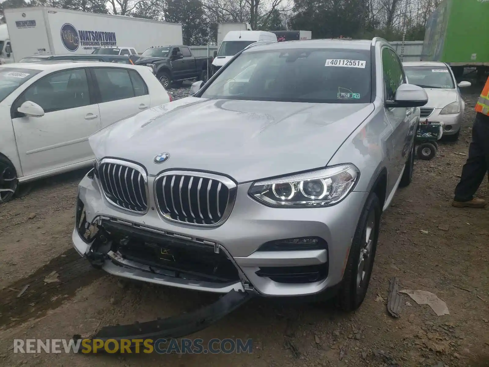 2 fotografías del automóvil dañado 5UXTY5C01M9E60740 BMW X3 2021