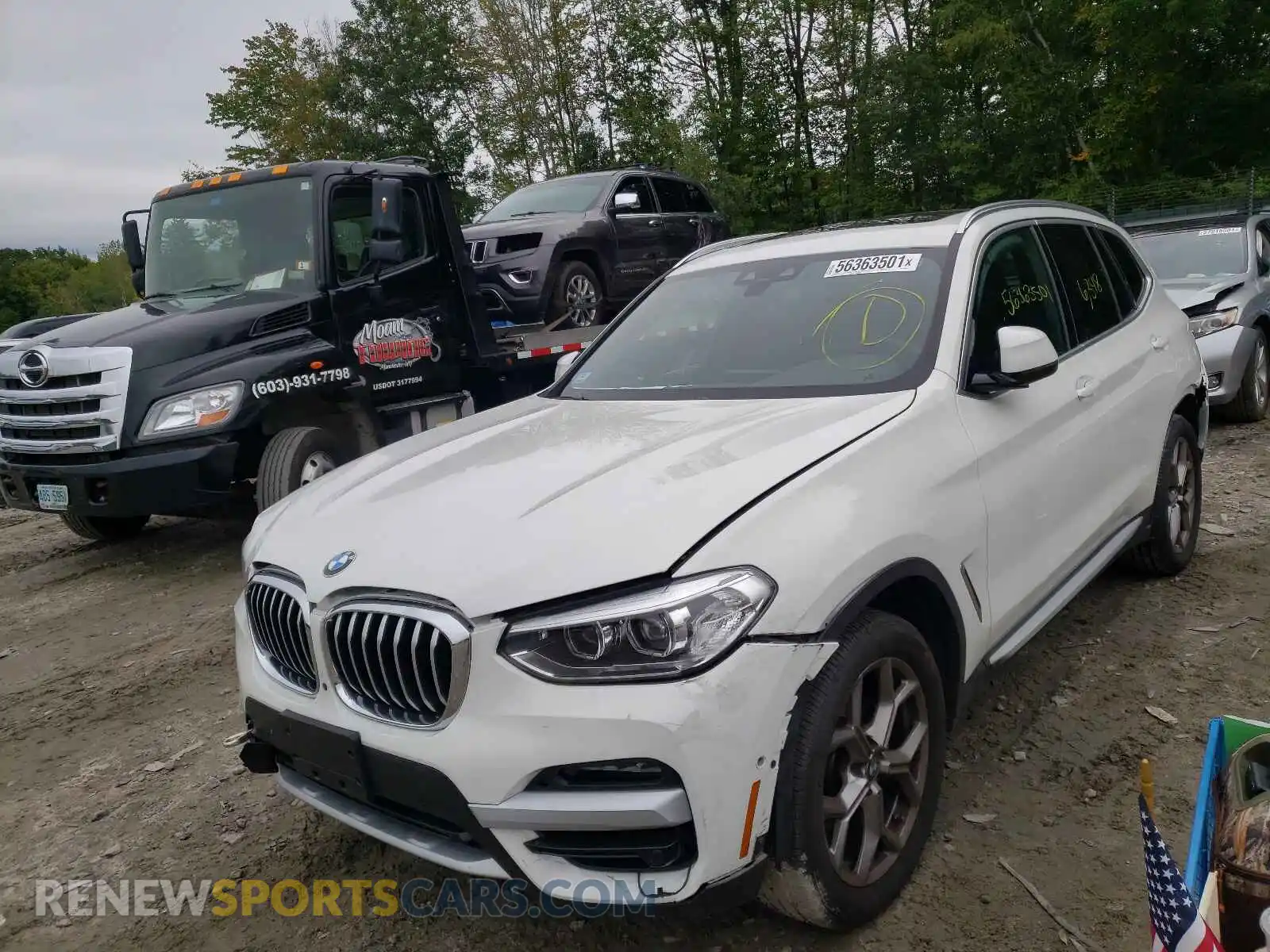2 Photograph of a damaged car 5UXTY5C01M9E93463 BMW X3 2021