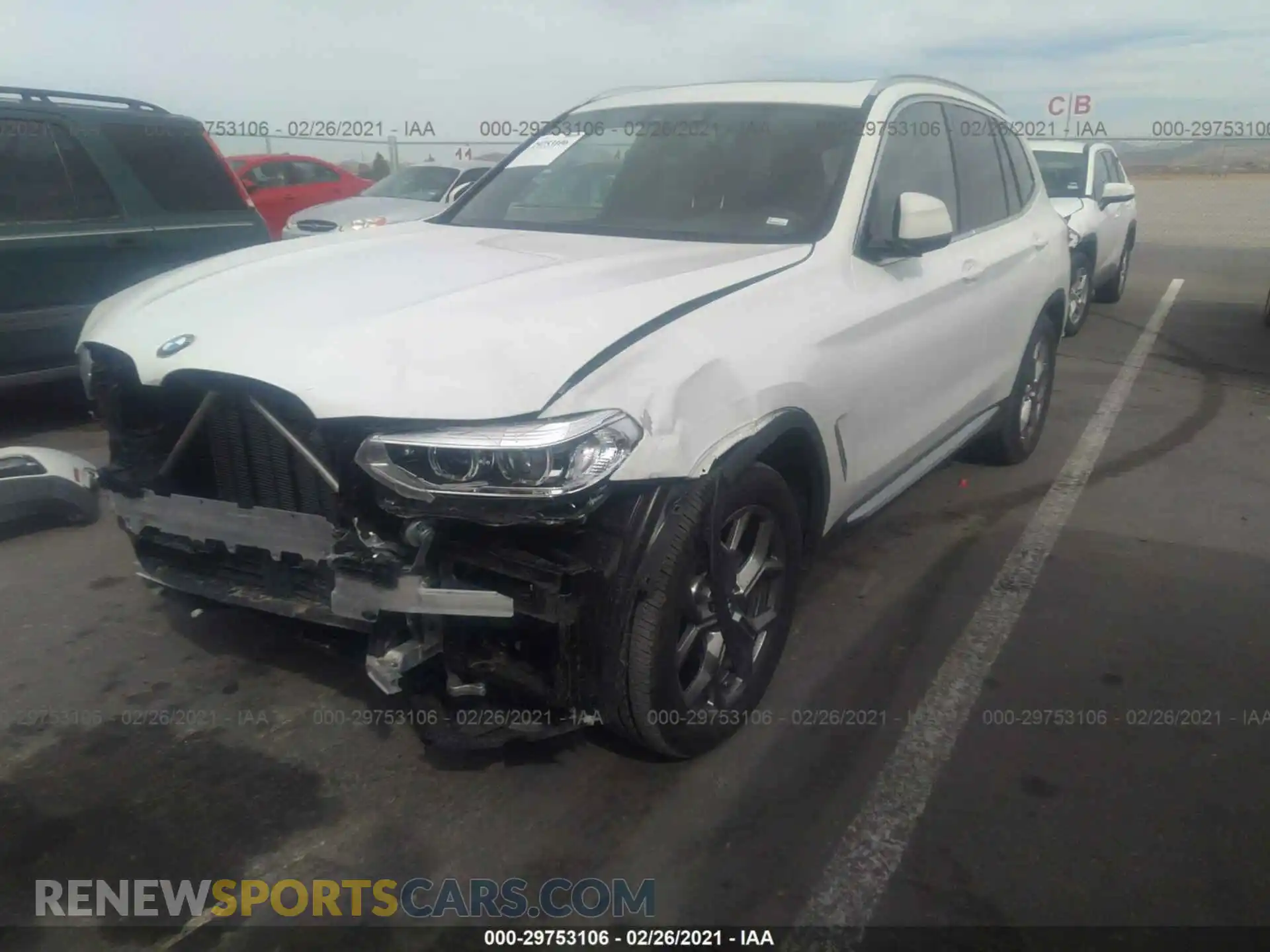 2 Photograph of a damaged car 5UXTY5C01M9F12545 BMW X3 2021