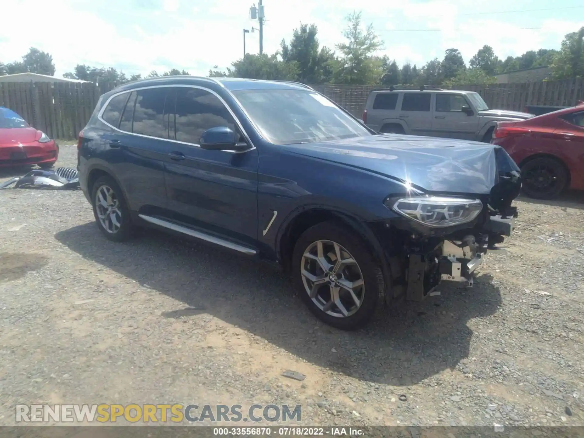 1 Photograph of a damaged car 5UXTY5C01M9H33921 BMW X3 2021