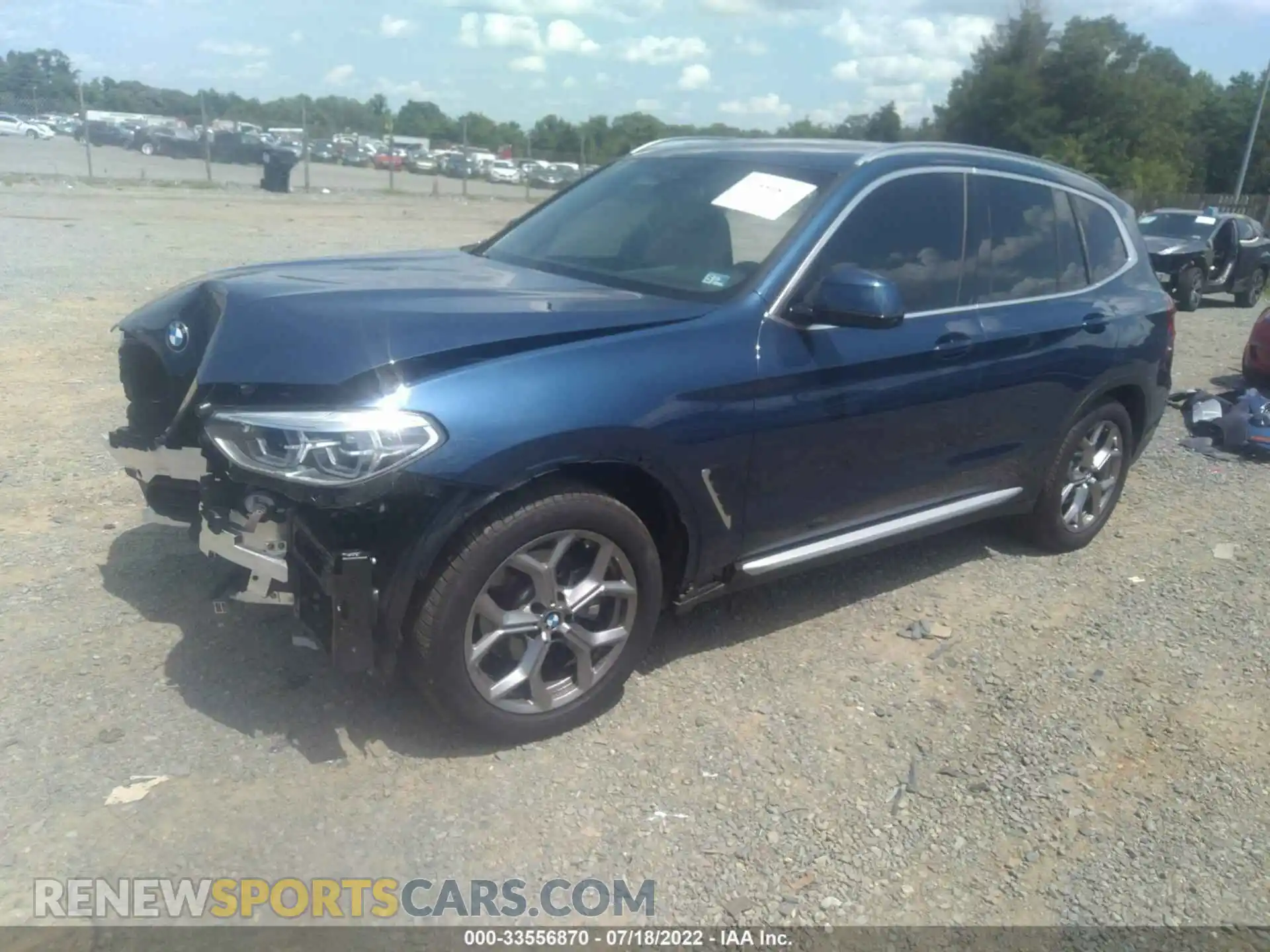2 Photograph of a damaged car 5UXTY5C01M9H33921 BMW X3 2021