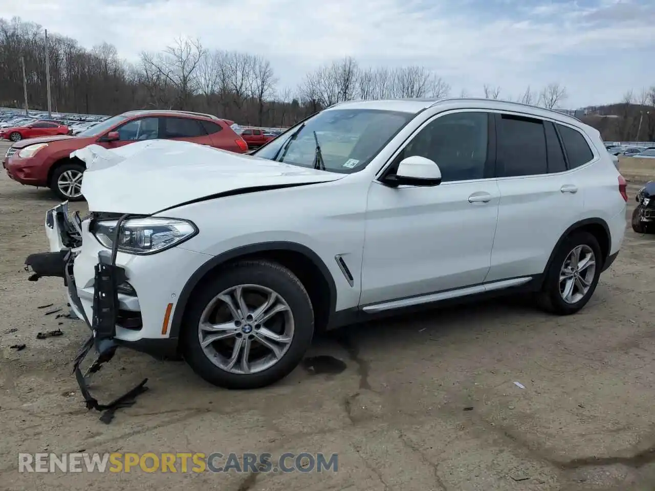 1 Photograph of a damaged car 5UXTY5C02M9G40244 BMW X3 2021