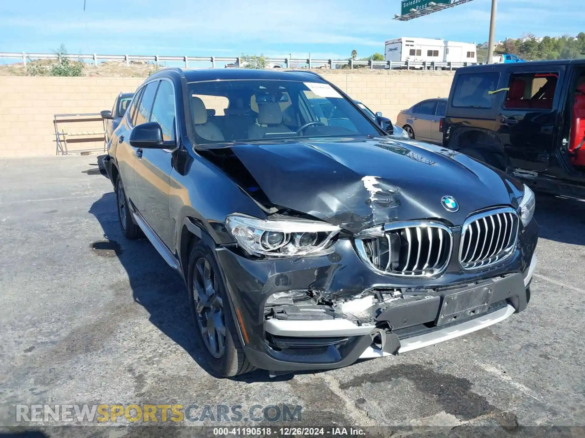 1 Photograph of a damaged car 5UXTY5C03M9G24375 BMW X3 2021