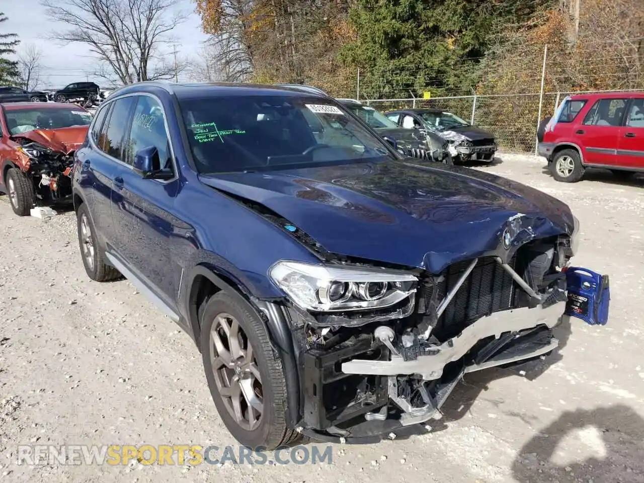 1 Photograph of a damaged car 5UXTY5C03M9G81594 BMW X3 2021