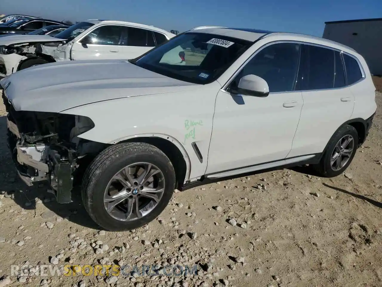 1 Photograph of a damaged car 5UXTY5C04M9F82489 BMW X3 2021