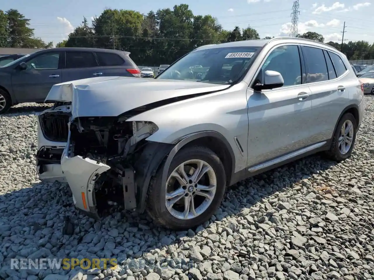 1 Photograph of a damaged car 5UXTY5C06M9E47563 BMW X3 2021