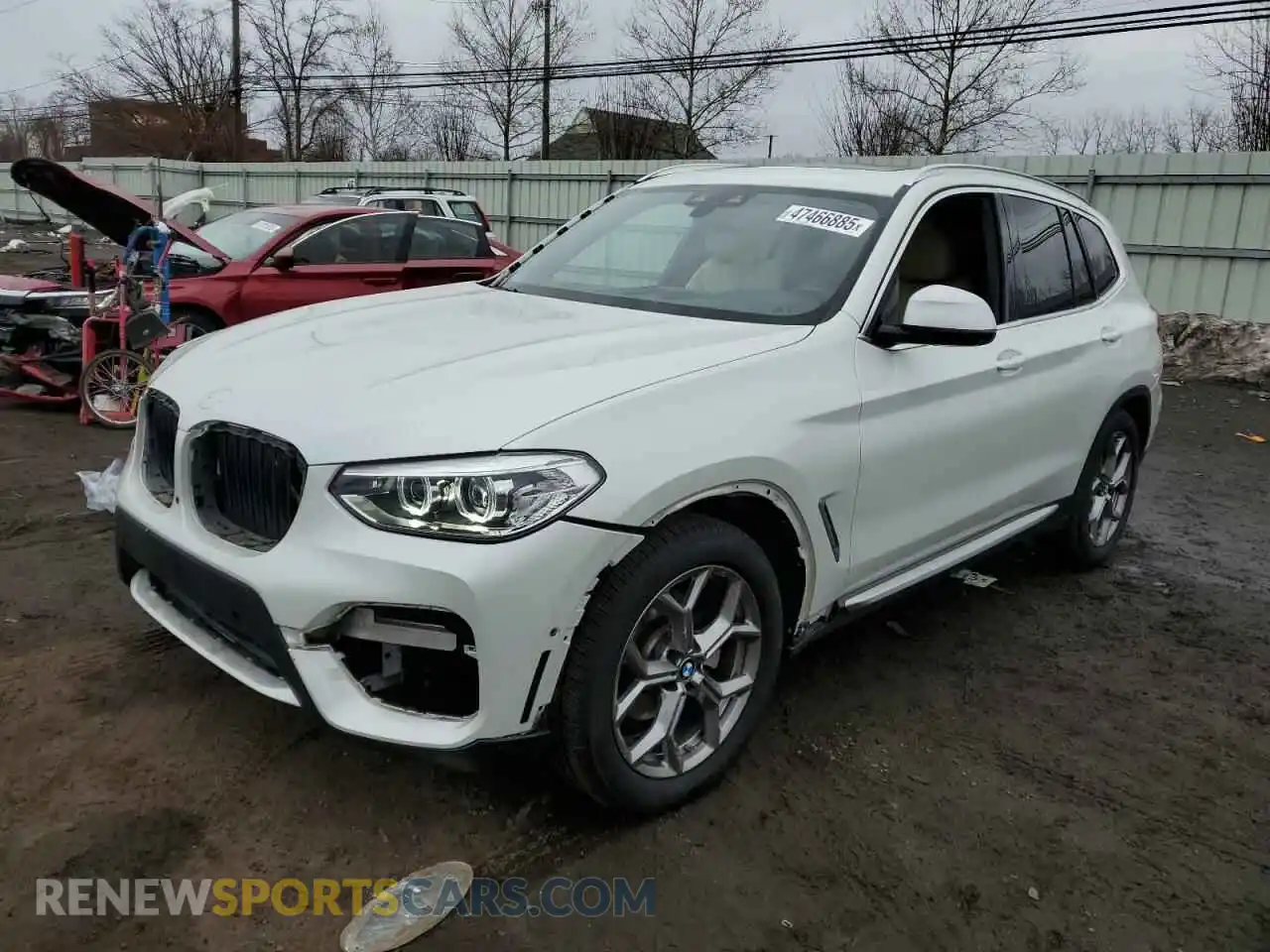 1 Photograph of a damaged car 5UXTY5C06M9H19058 BMW X3 2021