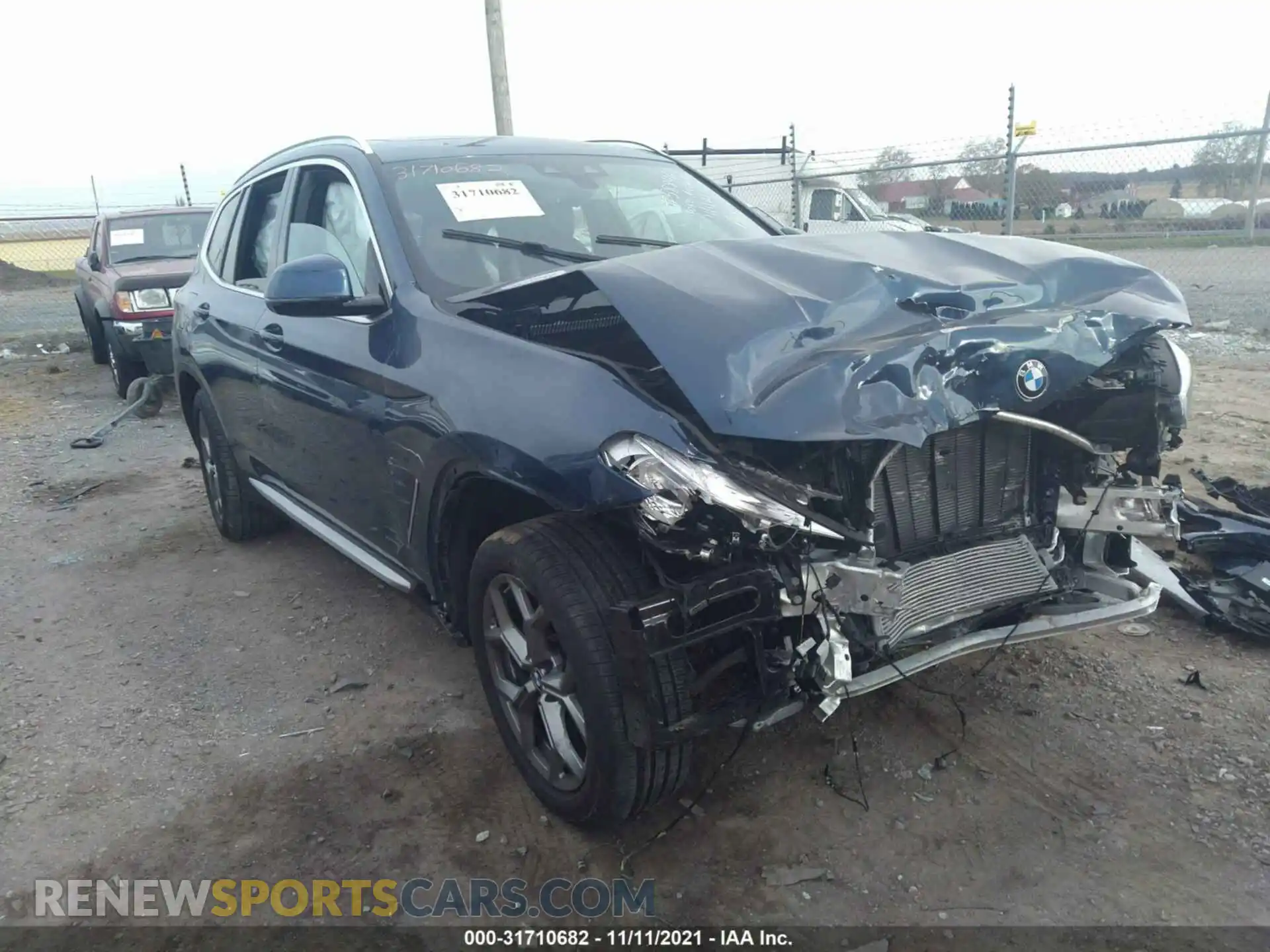 1 Фотография поврежденного автомобиля 5UXTY5C07M9E42162 BMW X3 2021