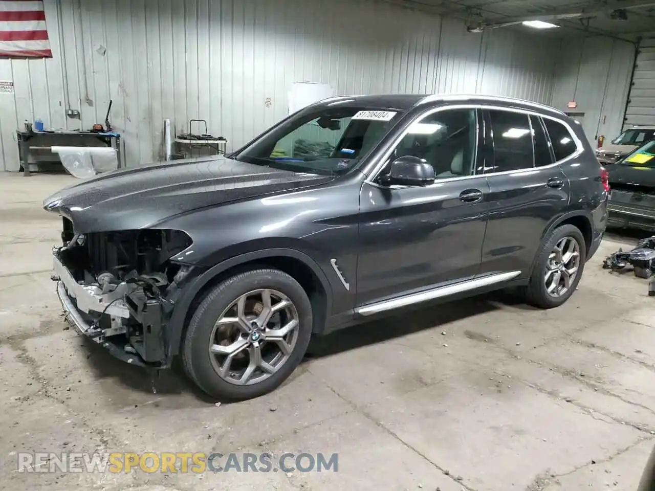 1 Photograph of a damaged car 5UXTY5C07M9F86374 BMW X3 2021