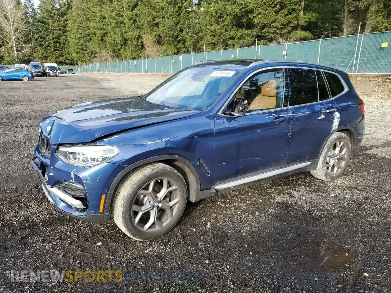 1 Photograph of a damaged car 5UXTY5C08M9D85048 BMW X3 2021