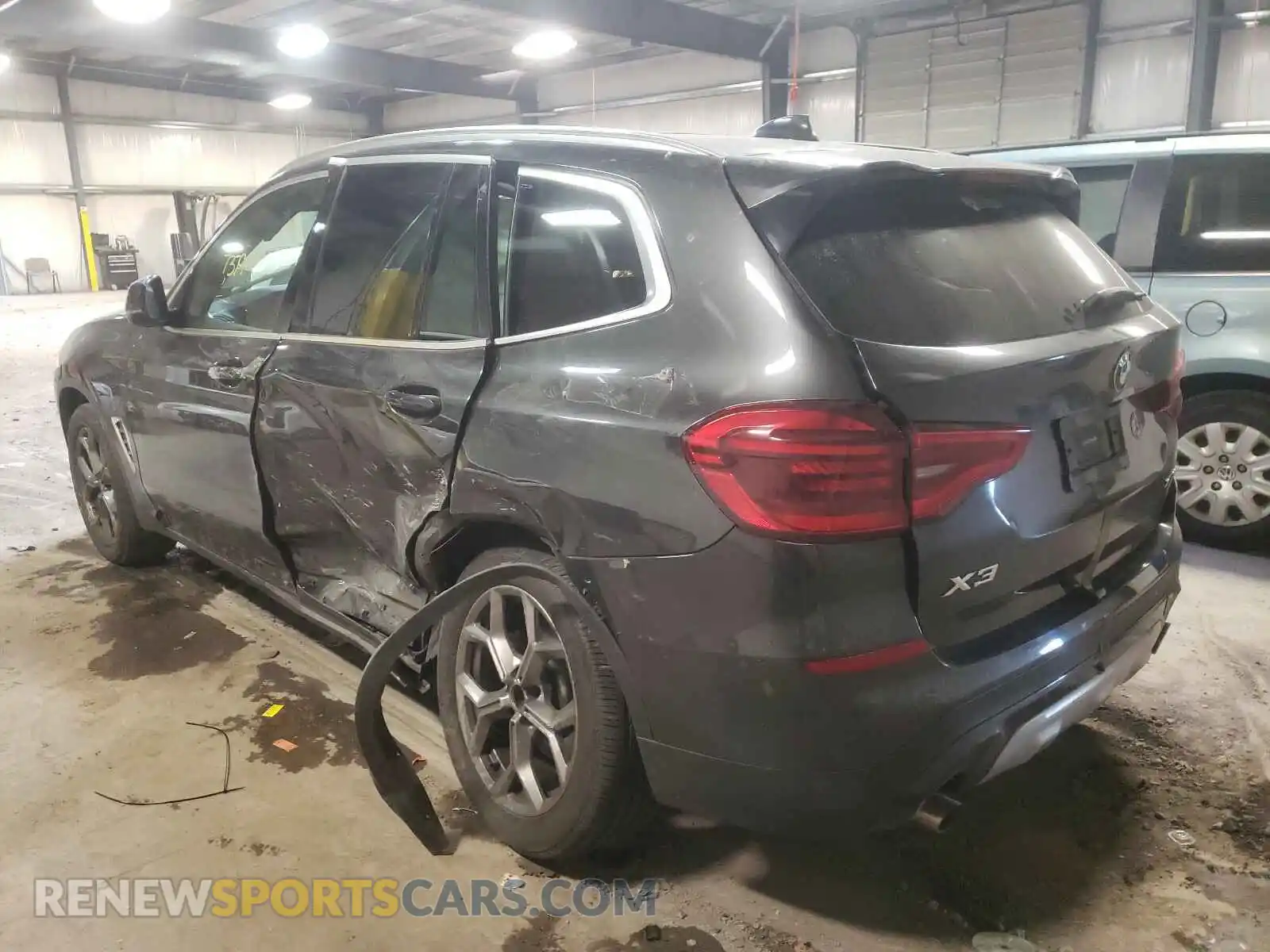 3 Photograph of a damaged car 5UXTY5C08M9D96972 BMW X3 2021