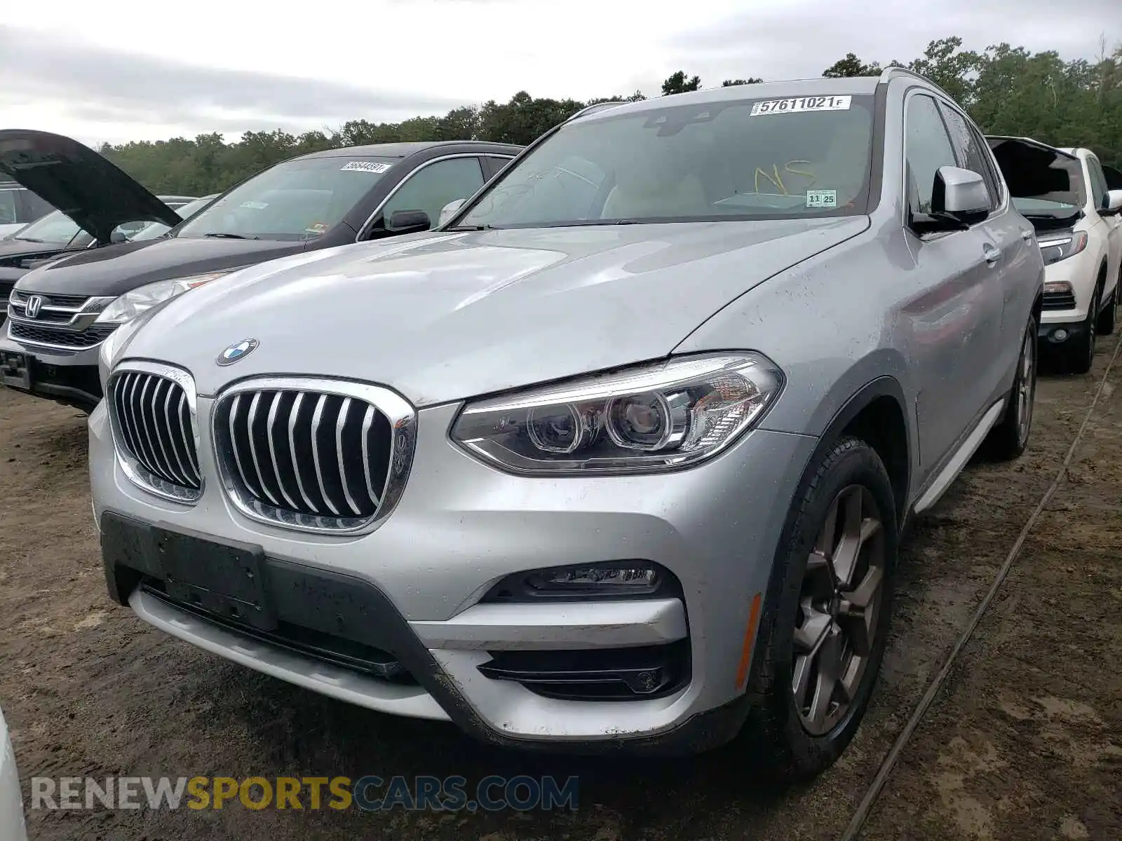 2 fotografías del automóvil dañado 5UXTY5C09M9E94831 BMW X3 2021