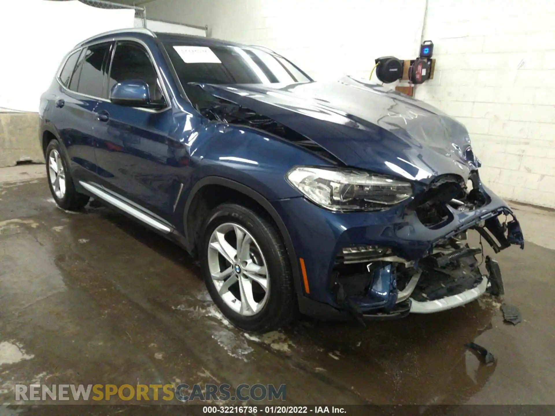 1 Photograph of a damaged car 5UXTY5C09M9F52825 BMW X3 2021