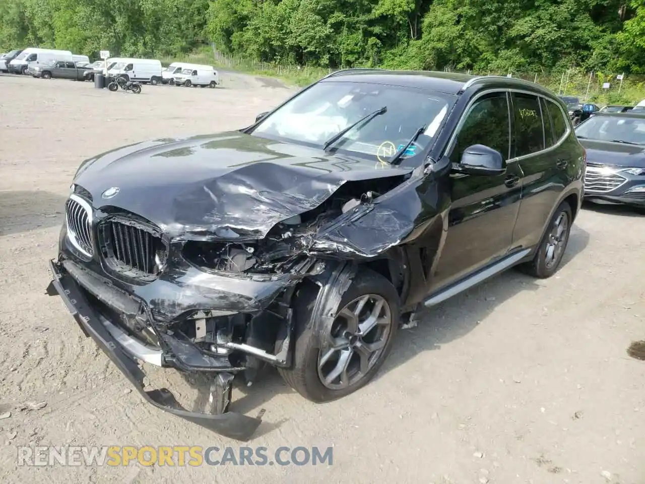 2 Photograph of a damaged car 5UXTY5C09M9F78499 BMW X3 2021