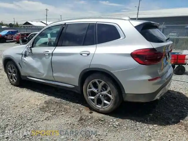2 Photograph of a damaged car 5UXTY5C09M9F78762 BMW X3 2021