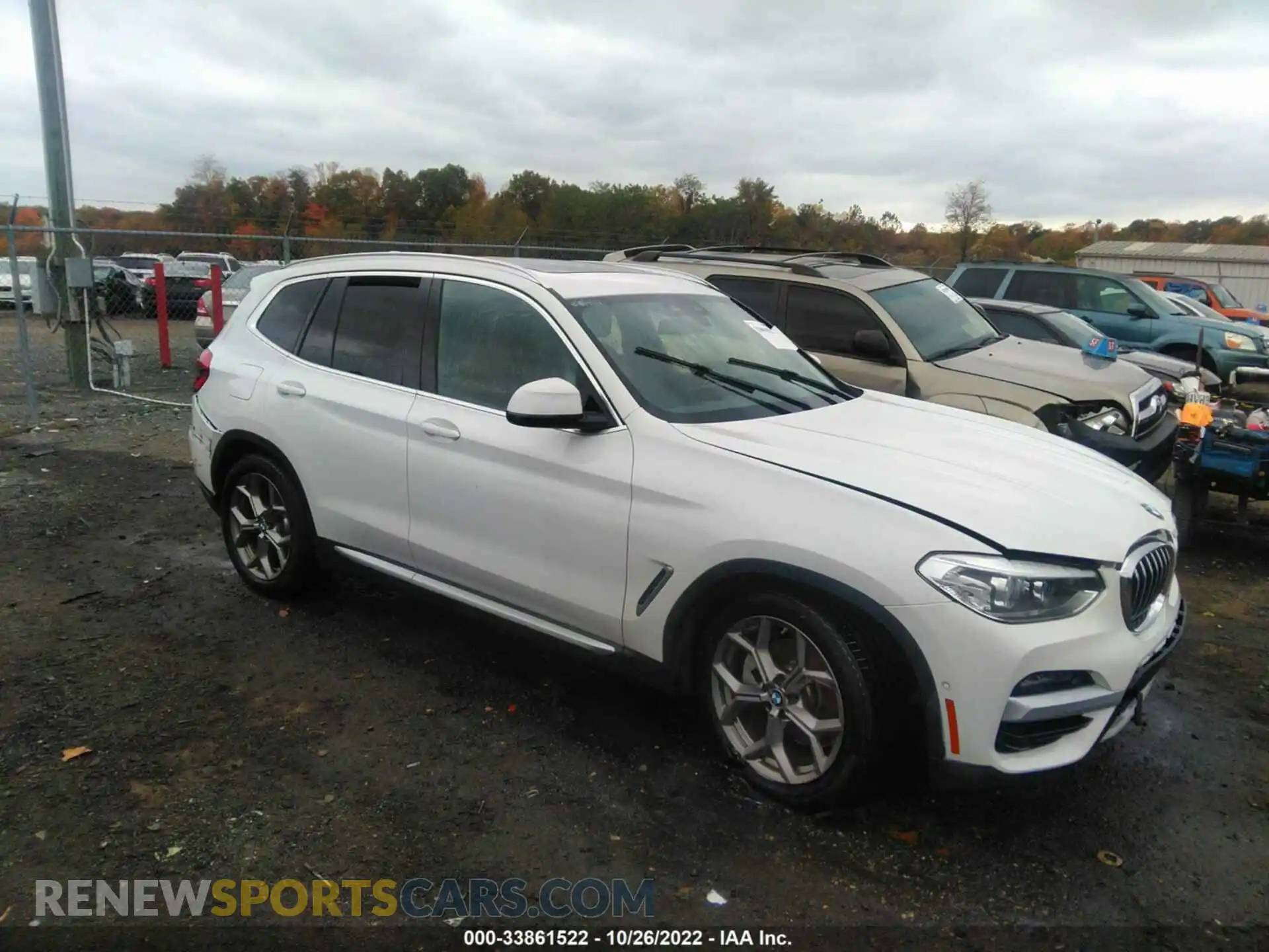 1 Photograph of a damaged car 5UXTY5C09M9G57235 BMW X3 2021