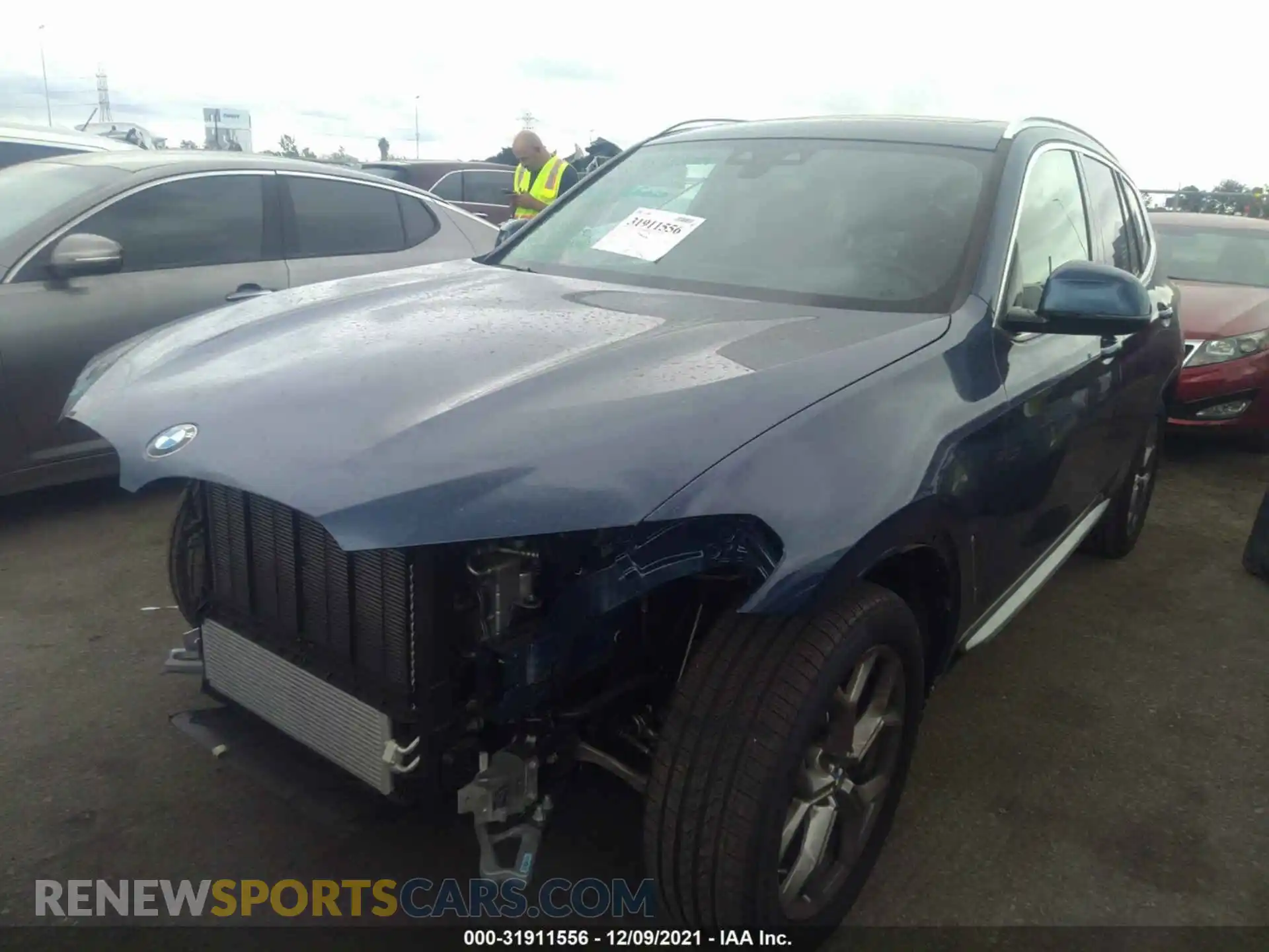 2 Photograph of a damaged car 5UXTY5C09M9G67506 BMW X3 2021