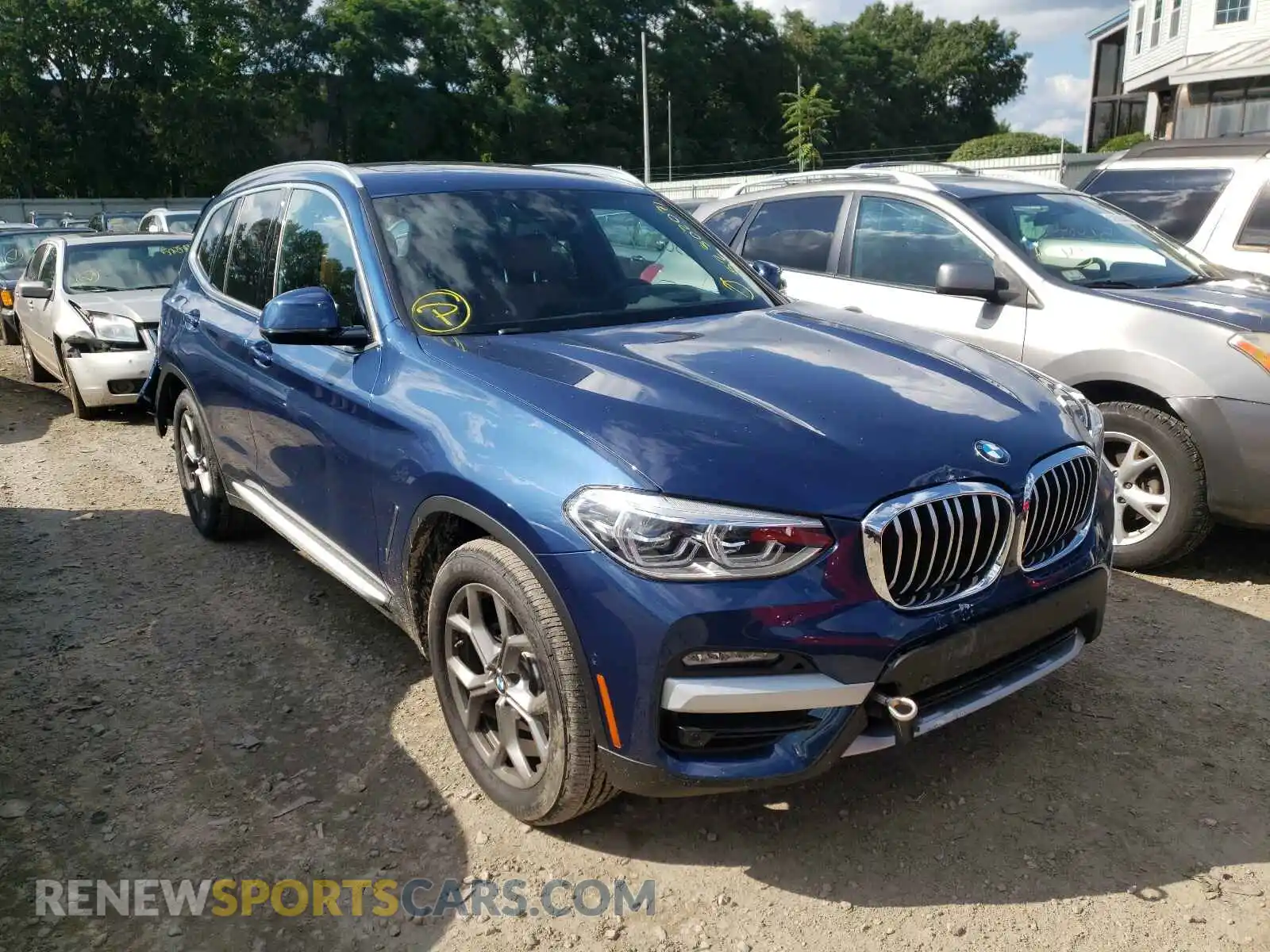 1 Photograph of a damaged car 5UXTY5C09M9H61160 BMW X3 2021