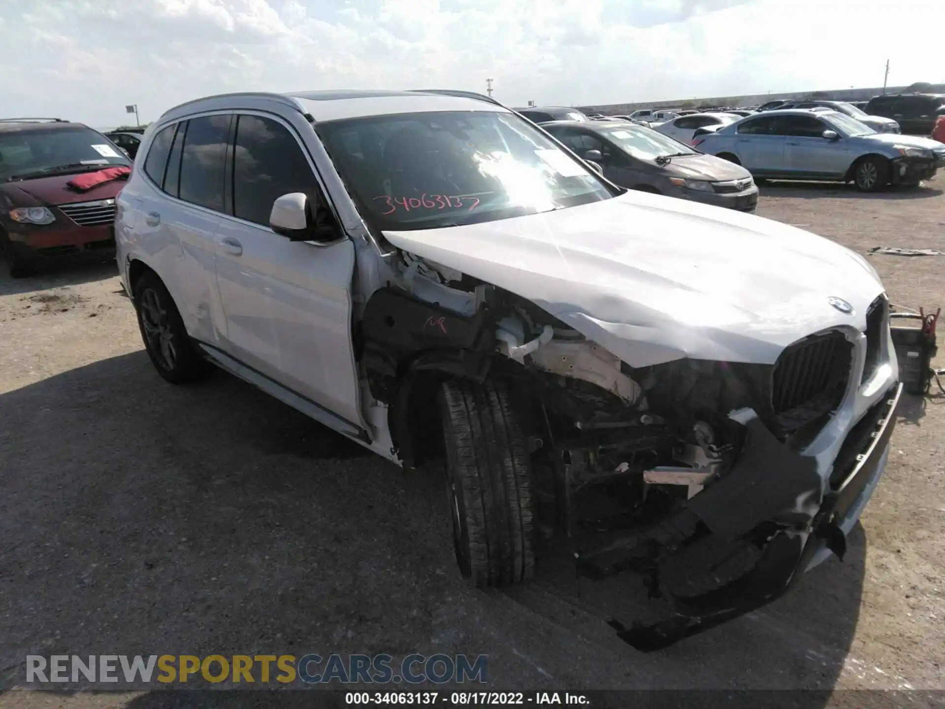 1 Photograph of a damaged car 5UXTY5C09M9H89461 BMW X3 2021