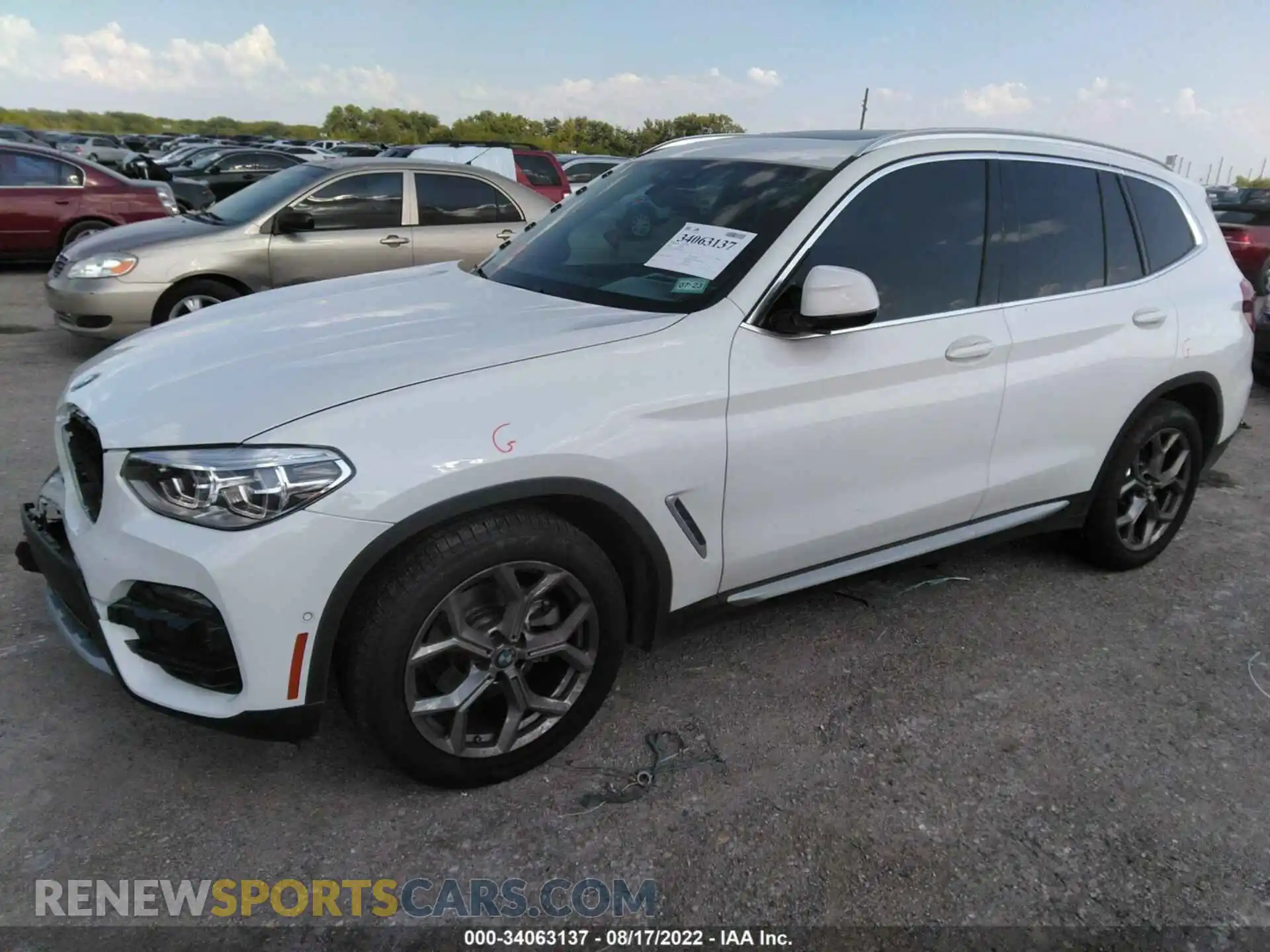 2 Photograph of a damaged car 5UXTY5C09M9H89461 BMW X3 2021
