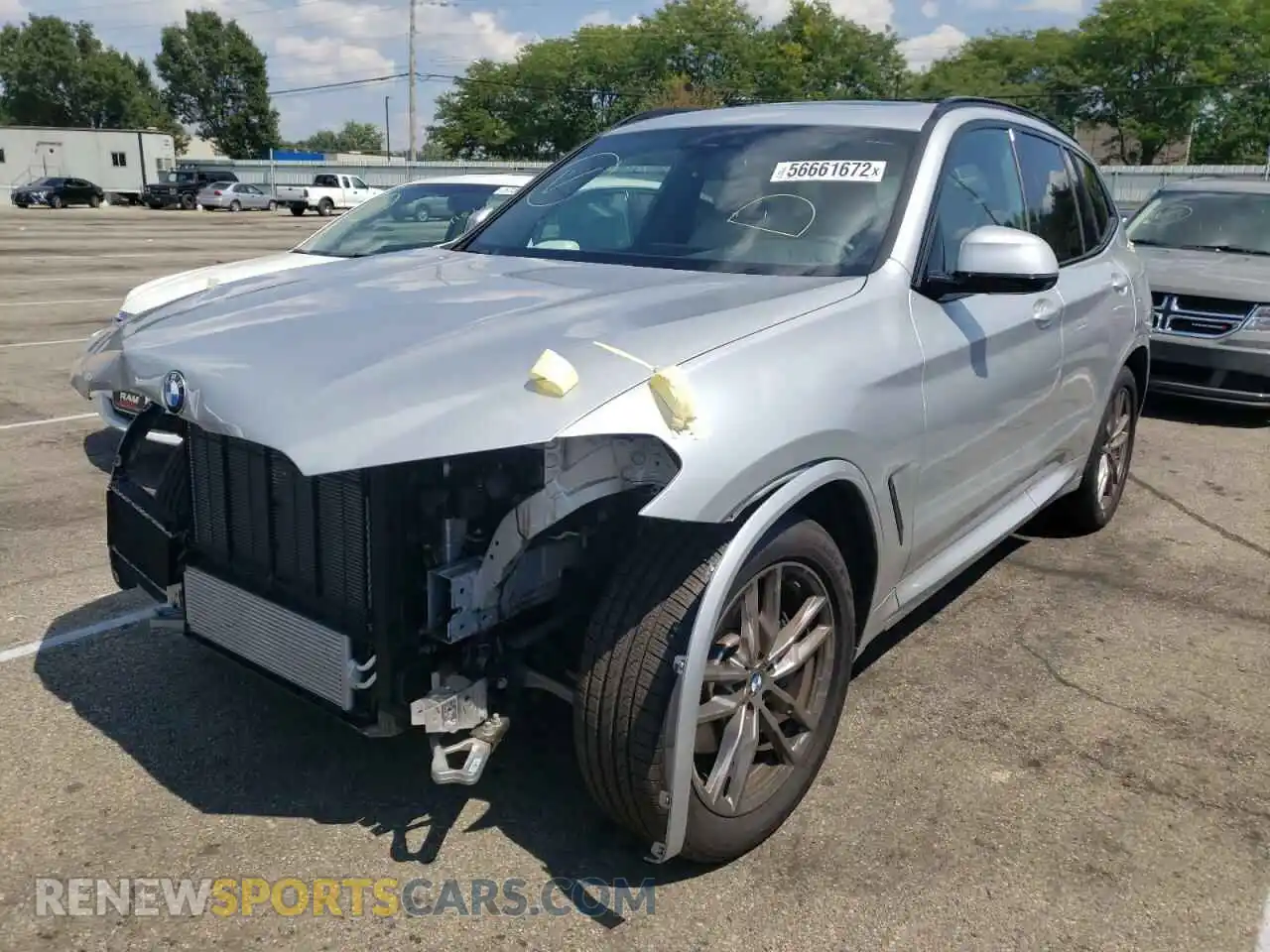 2 Photograph of a damaged car 5UXTY9C02M9H86814 BMW X3 2021