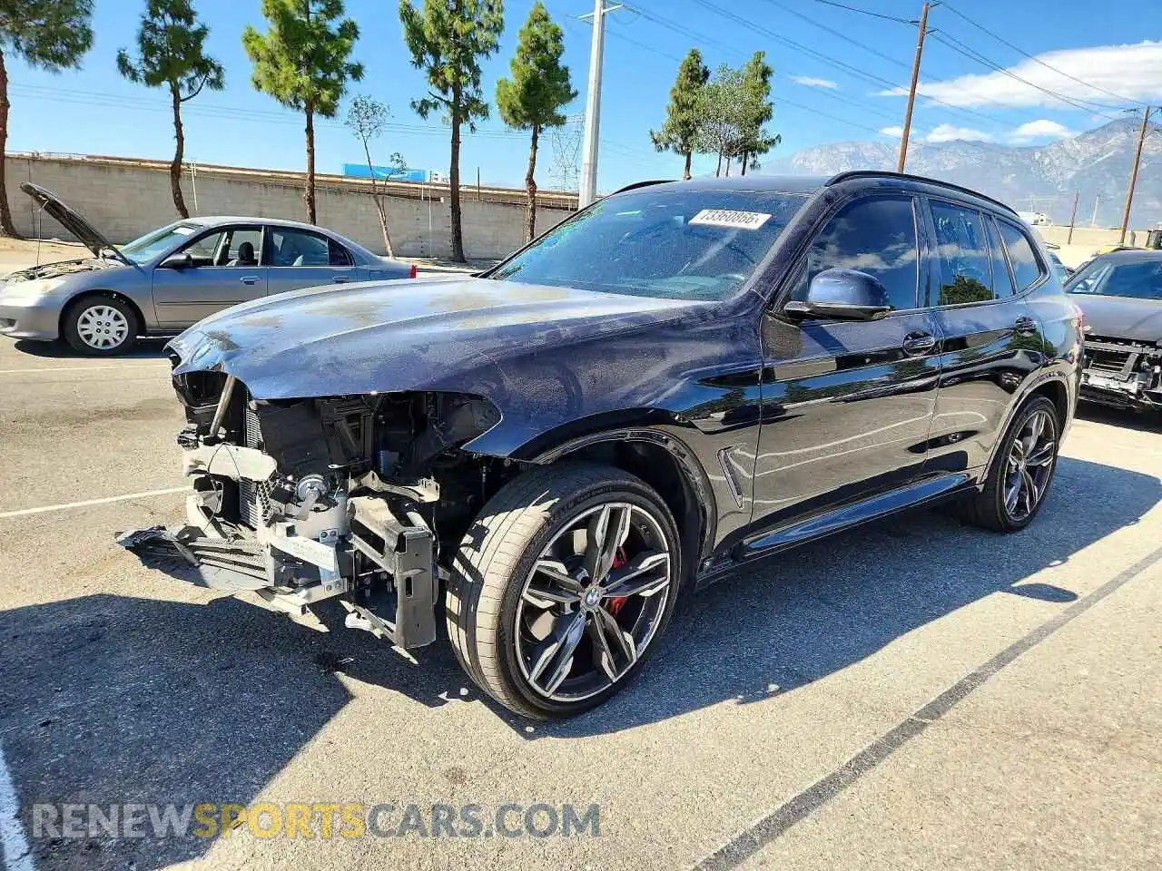 1 Photograph of a damaged car 5UXTY9C03M9F55596 BMW X3 2021
