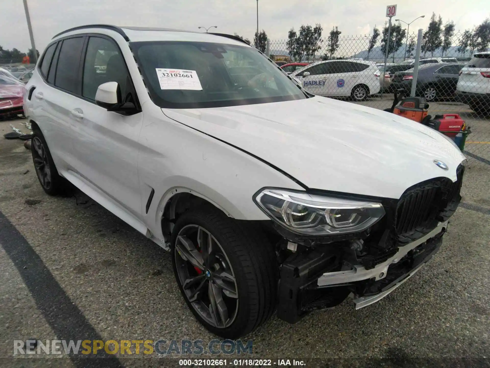 1 fotografías del automóvil dañado 5UXTY9C0XM9H33763 BMW X3 2021