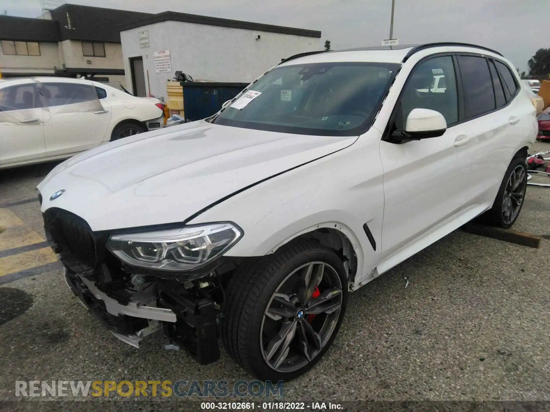 2 fotografías del automóvil dañado 5UXTY9C0XM9H33763 BMW X3 2021