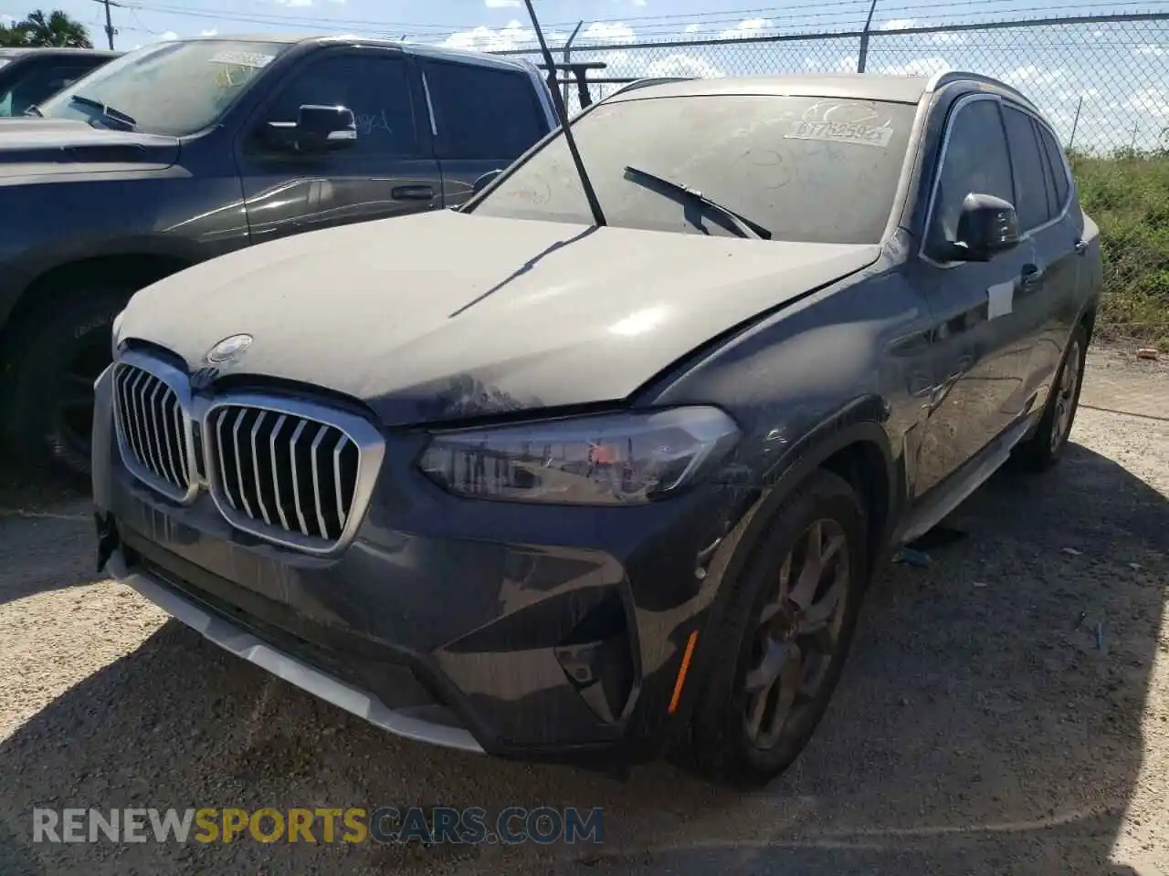 2 Photograph of a damaged car 5UX43DP00N9M44342 BMW X3 2022
