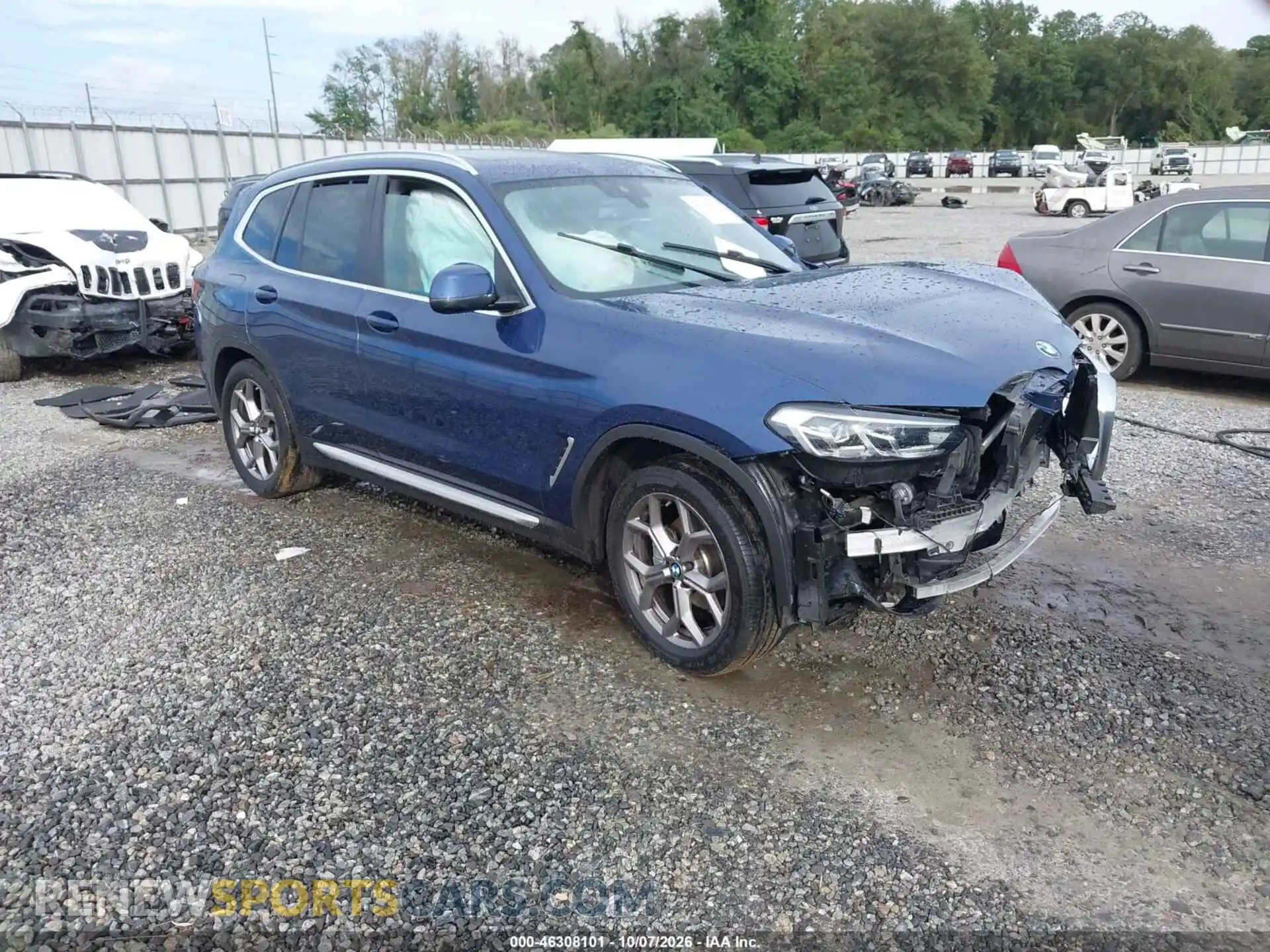 1 Photograph of a damaged car 5UX43DP03N9K19445 BMW X3 2022