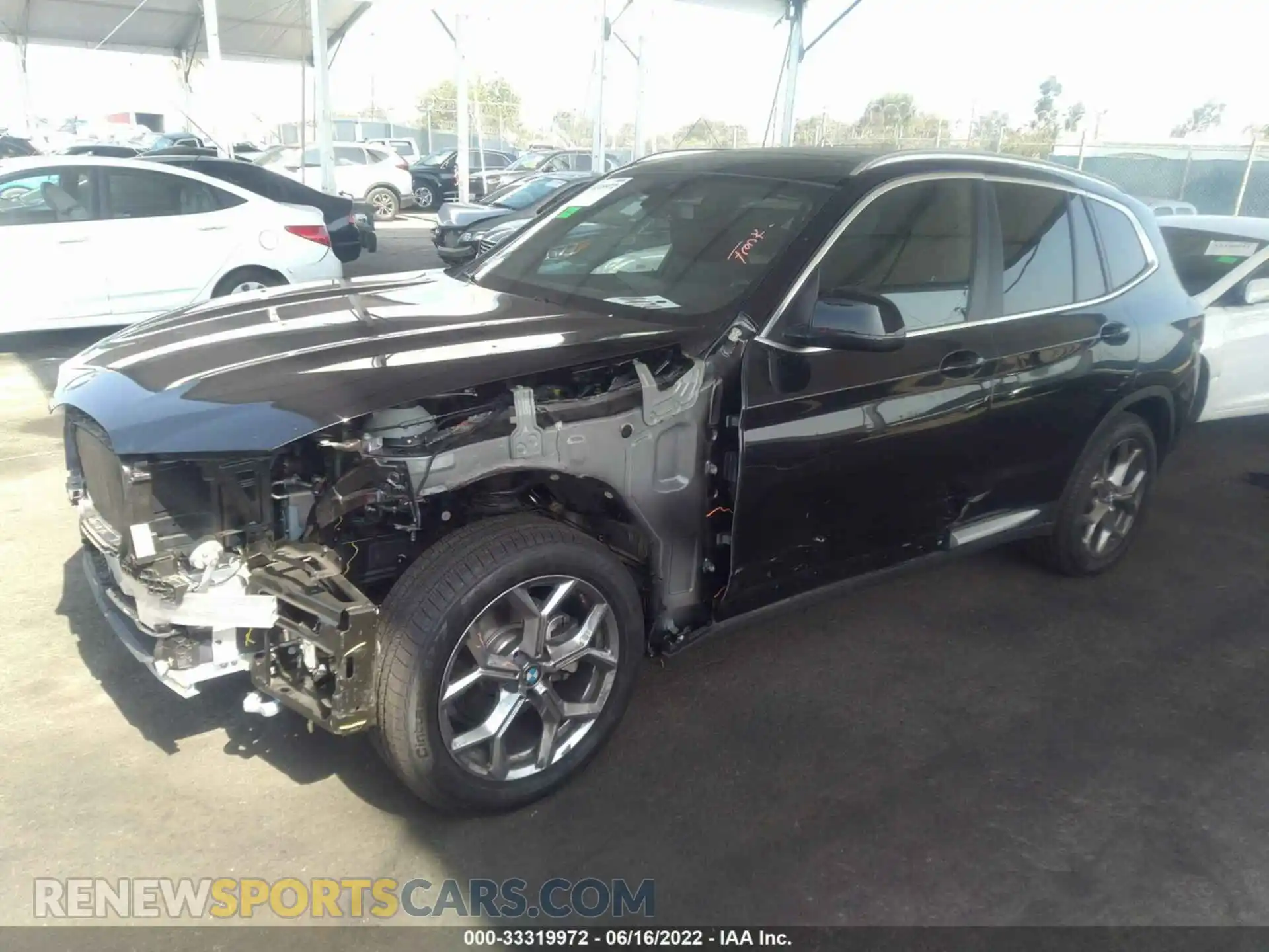 2 Photograph of a damaged car 5UX43DP04N9L08991 BMW X3 2022