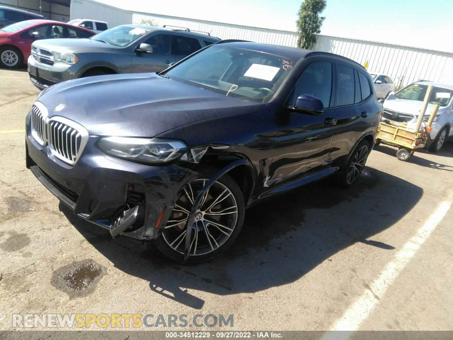 2 Photograph of a damaged car 5UX43DP05N9M20912 BMW X3 2022