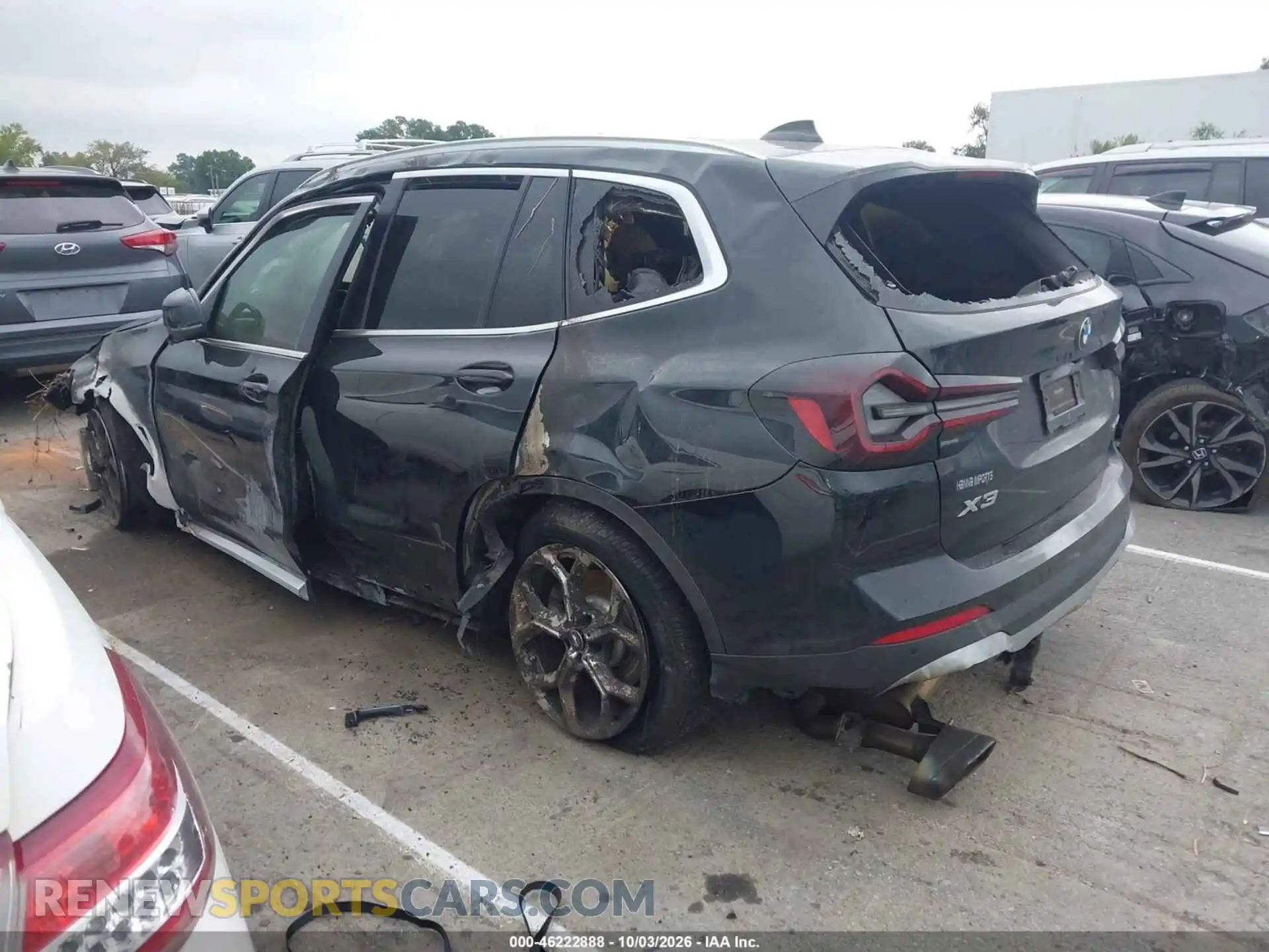 3 fotografías del automóvil dañado 5UX43DP05N9N21027 BMW X3 2022
