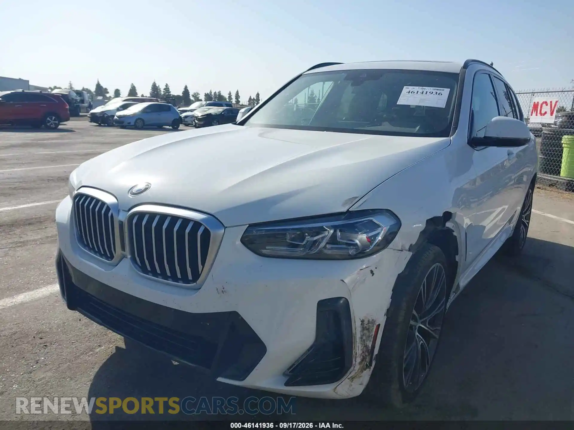 2 fotografías del automóvil dañado 5UX43DP07N9M20524 BMW X3 2022