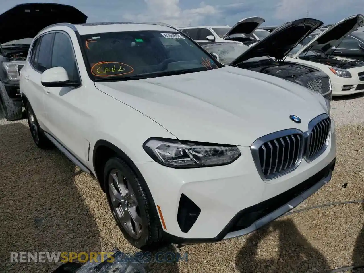 1 Photograph of a damaged car 5UX43DP09N9J82224 BMW X3 2022