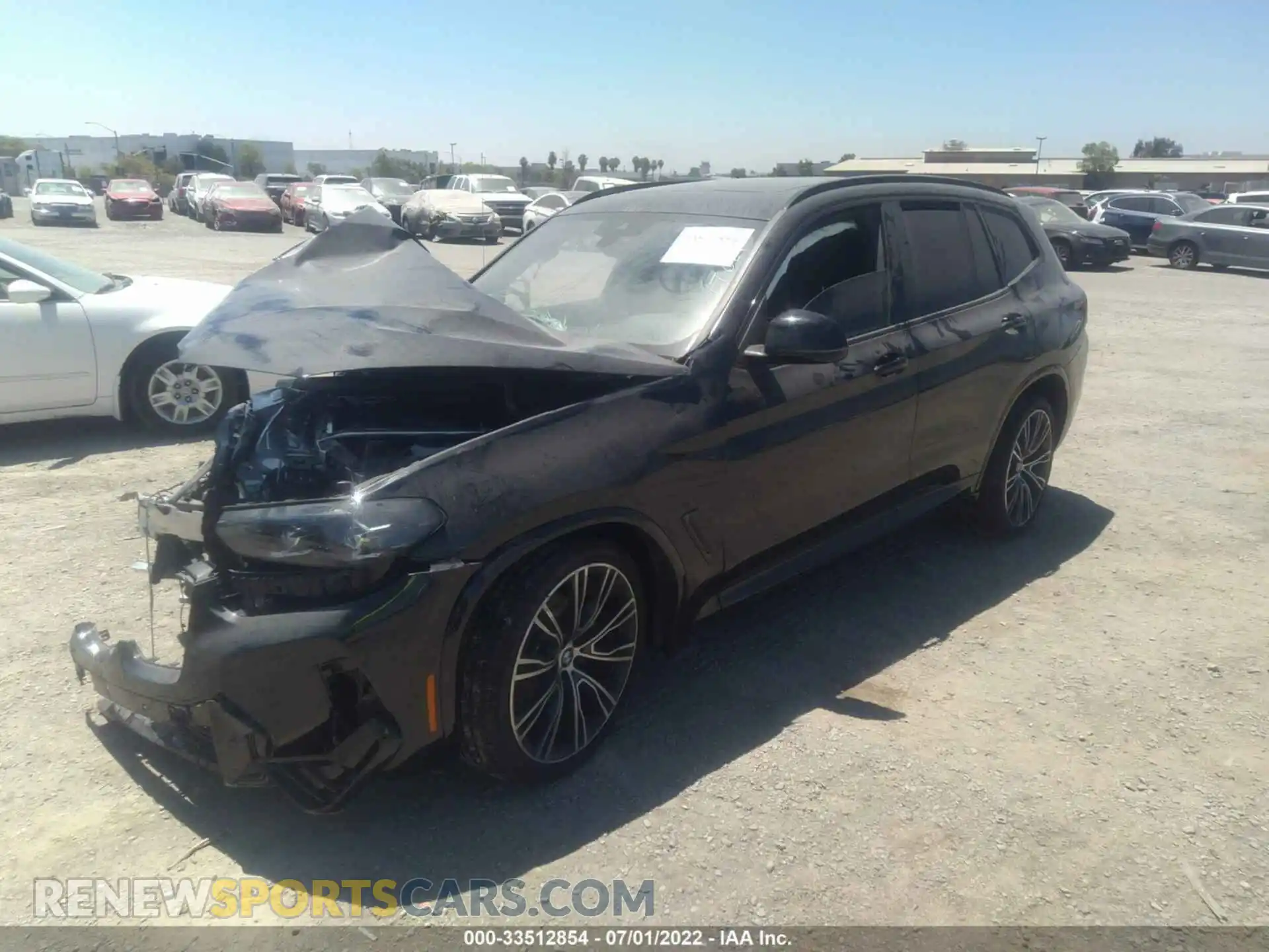 2 Photograph of a damaged car 5UX43DP09N9L90801 BMW X3 2022