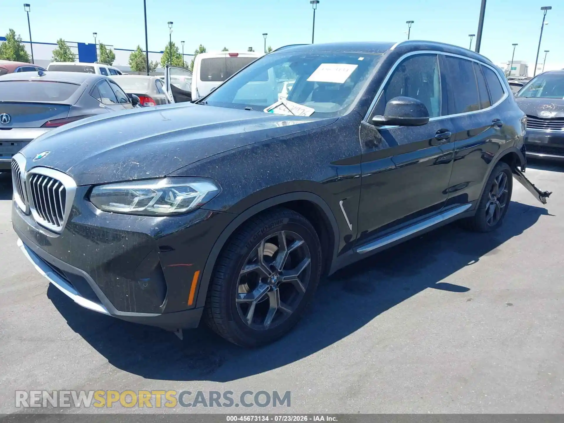 2 Photograph of a damaged car 5UX43DP09N9M83740 BMW X3 2022