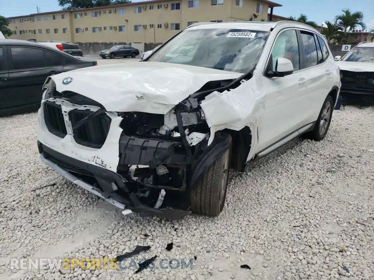 2 fotografías del automóvil dañado 5UX43DP0XN9J34991 BMW X3 2022