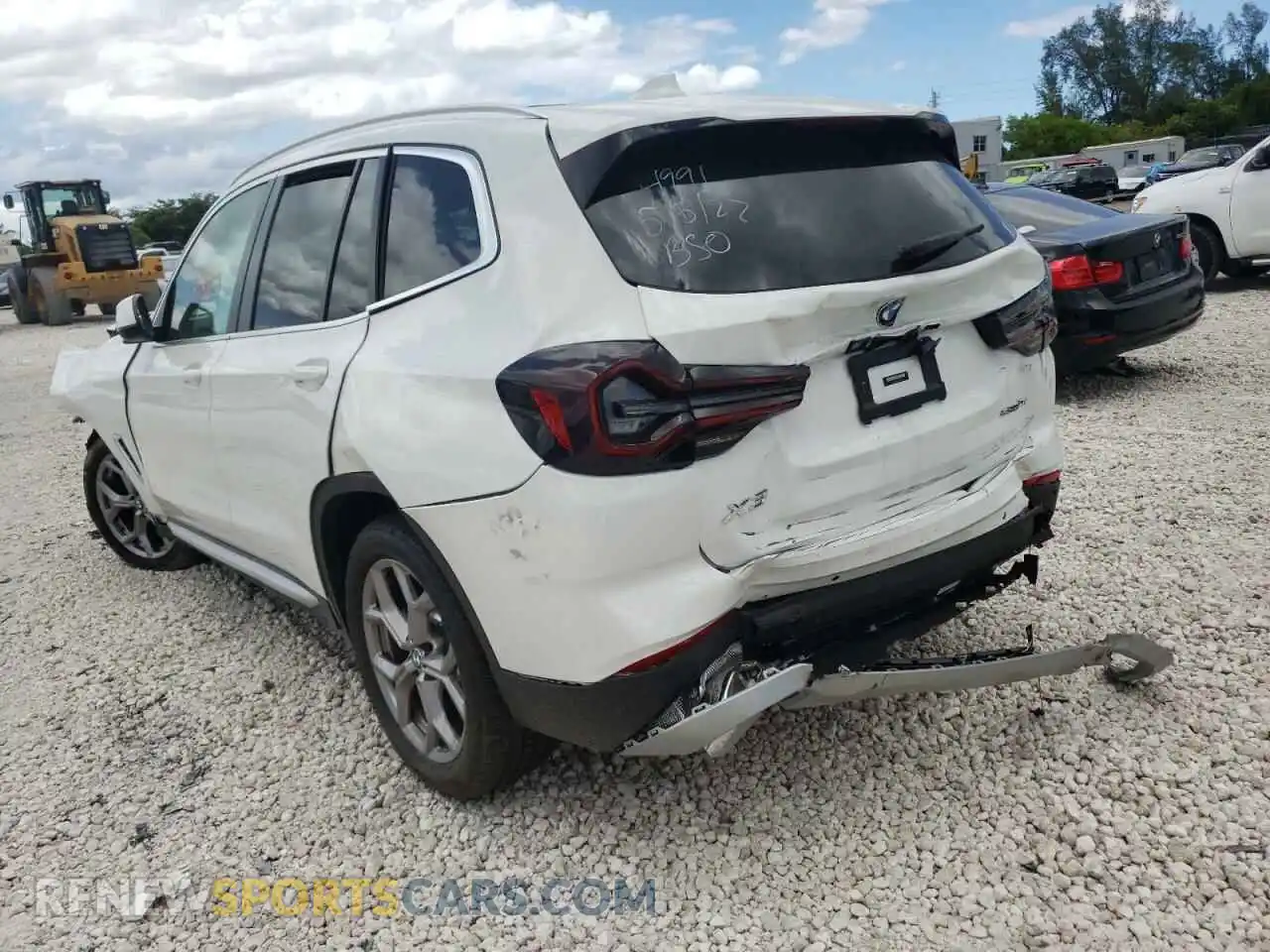 3 fotografías del automóvil dañado 5UX43DP0XN9J34991 BMW X3 2022