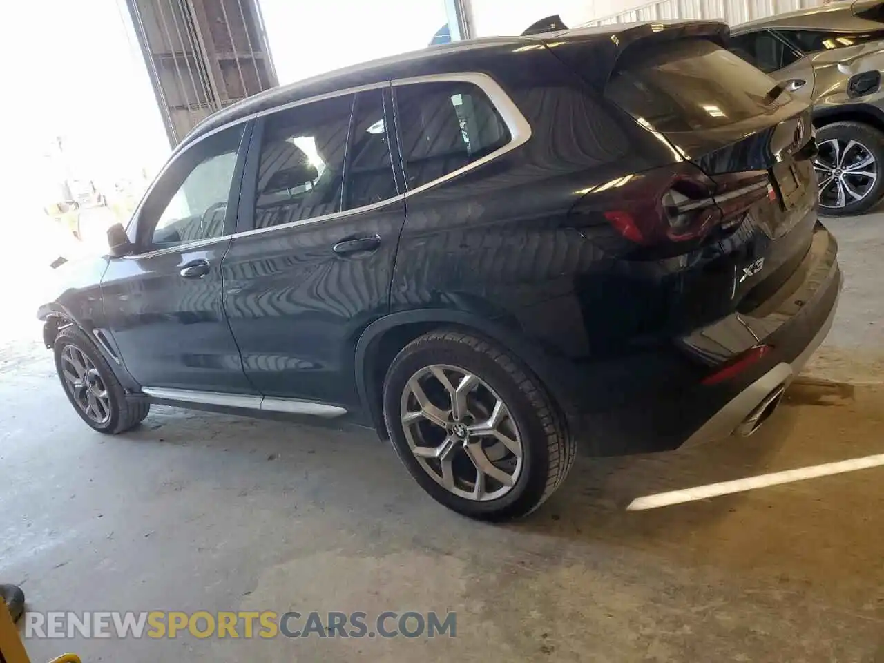 2 Photograph of a damaged car 5UX43DP0XN9K65015 BMW X3 2022