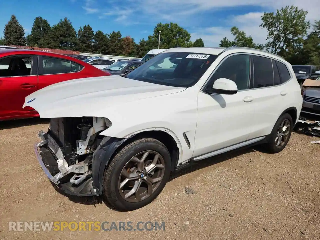 1 fotografías del automóvil dañado 5UX53DP00N9L59778 BMW X3 2022