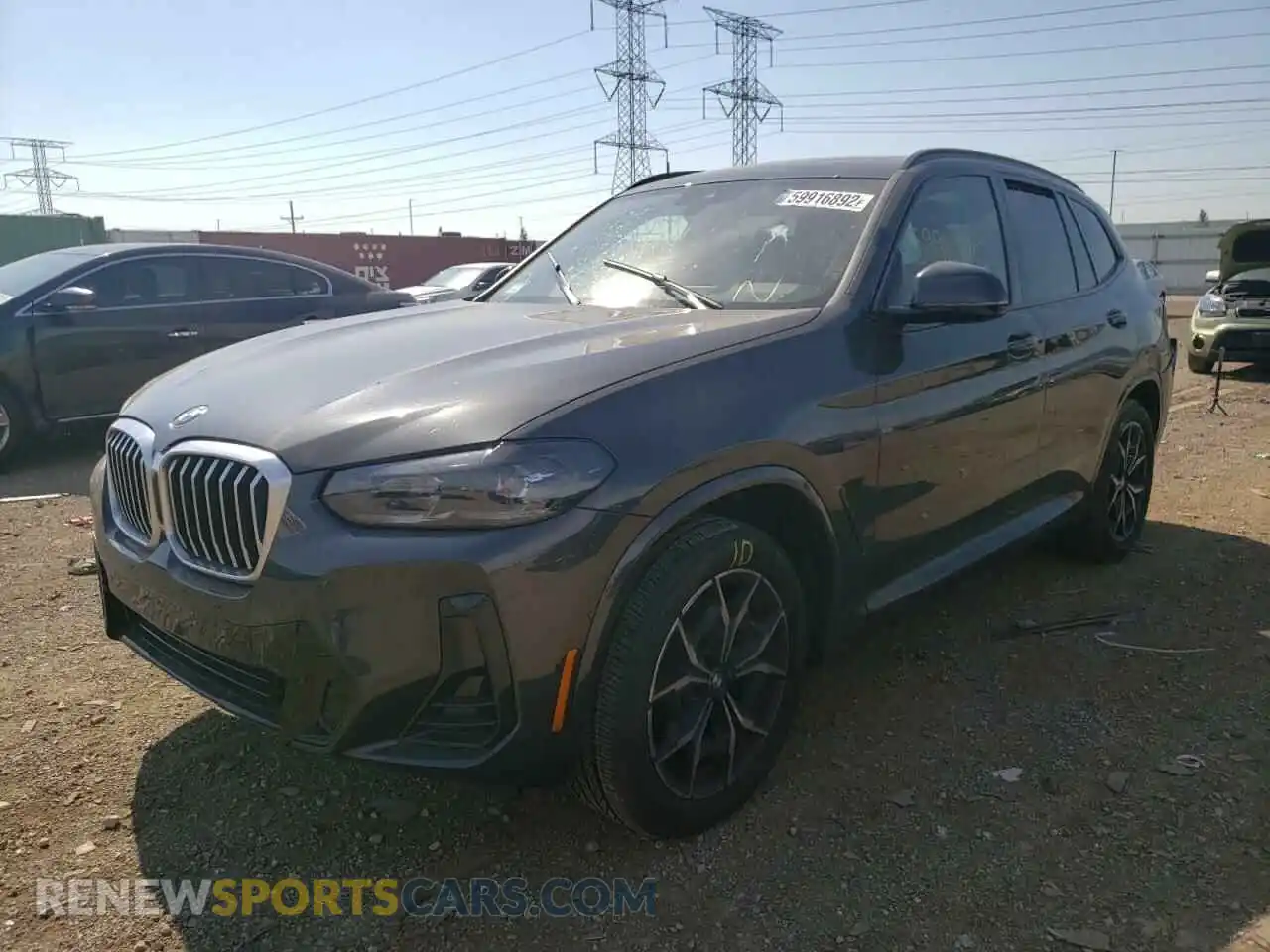 2 Photograph of a damaged car 5UX53DP00N9N12210 BMW X3 2022