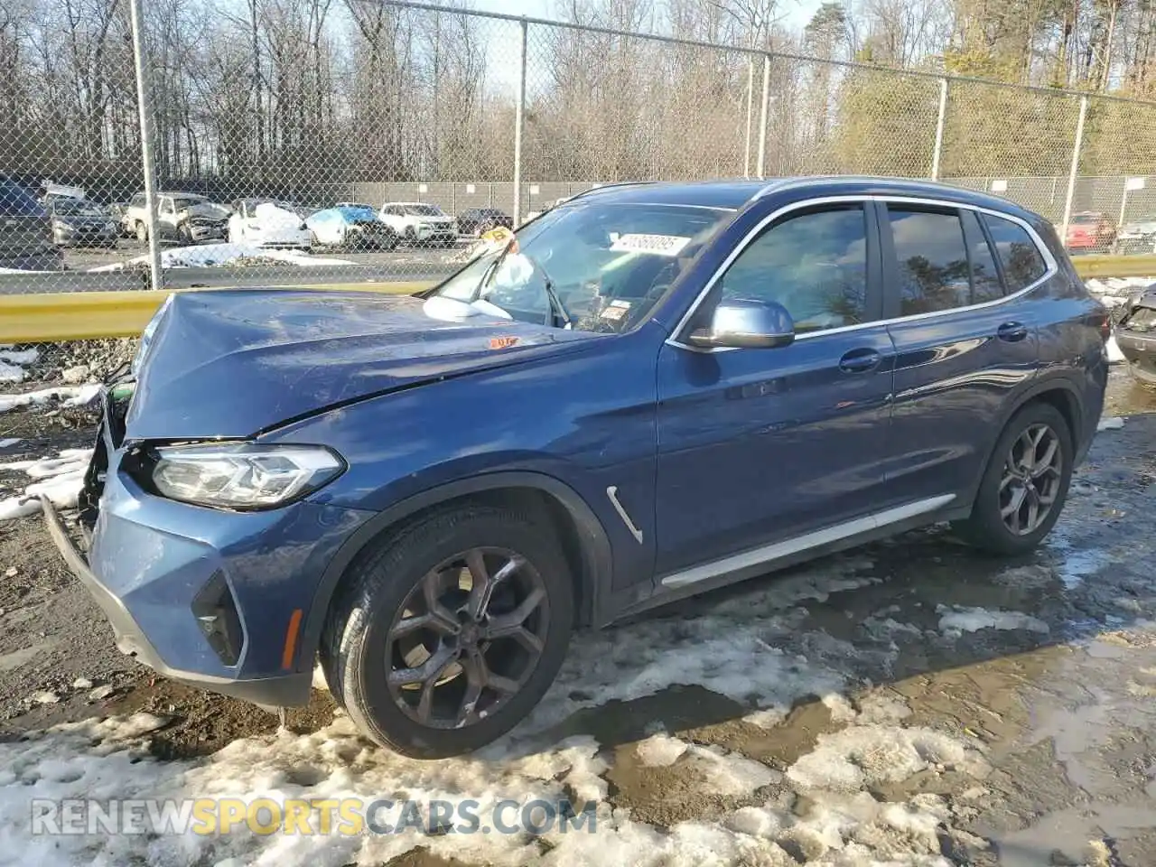 1 Photograph of a damaged car 5UX53DP02N9J34603 BMW X3 2022