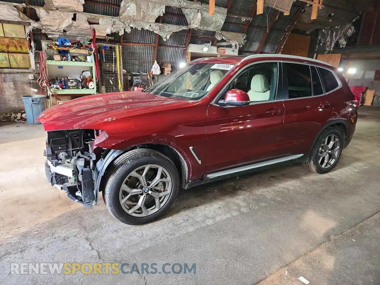 1 fotografías del automóvil dañado 5UX53DP02N9M75757 BMW X3 2022