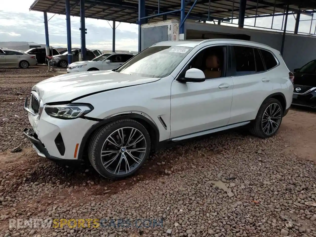 1 Photograph of a damaged car 5UX53DP02N9N47492 BMW X3 2022