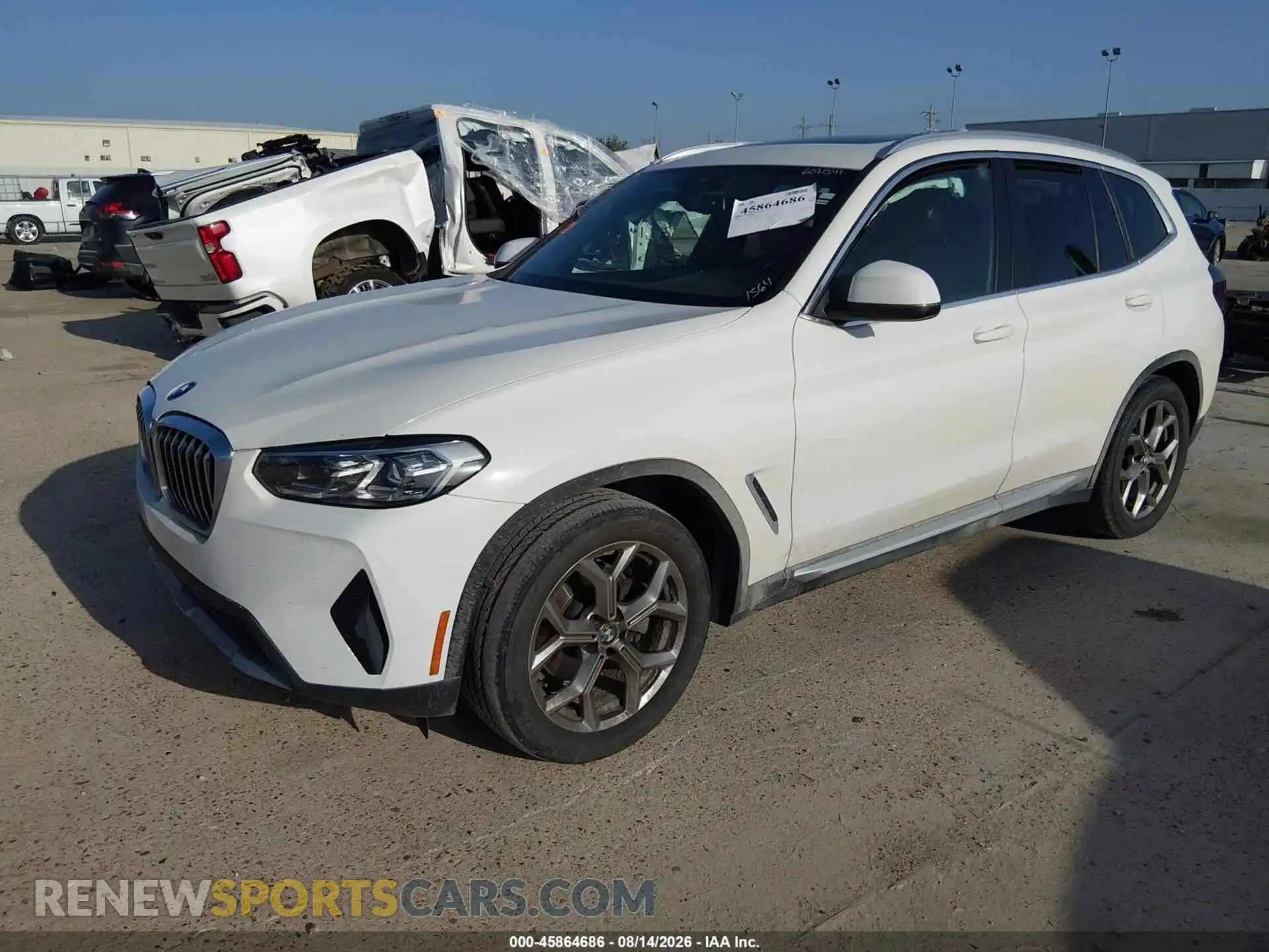 2 Photograph of a damaged car 5UX53DP03N9J31564 BMW X3 2022
